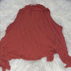 Burnt orange flowy crop top